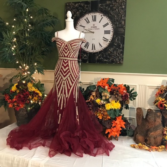 Prom Formal evening mermaid ball gown dress - Picture 6 of 11